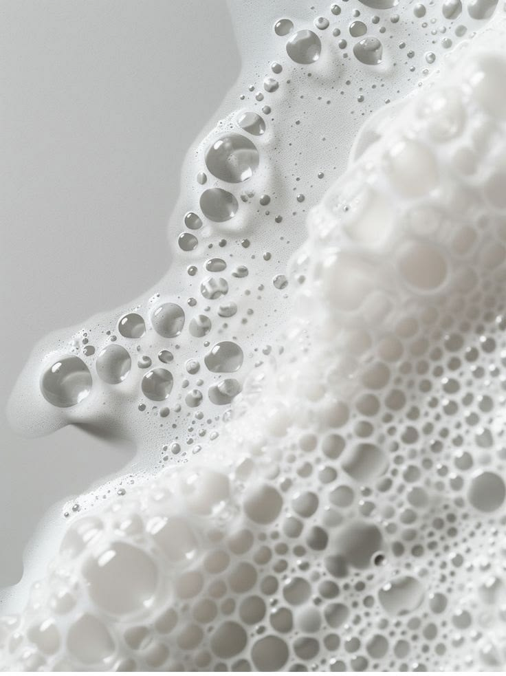 Lather macro, product in use